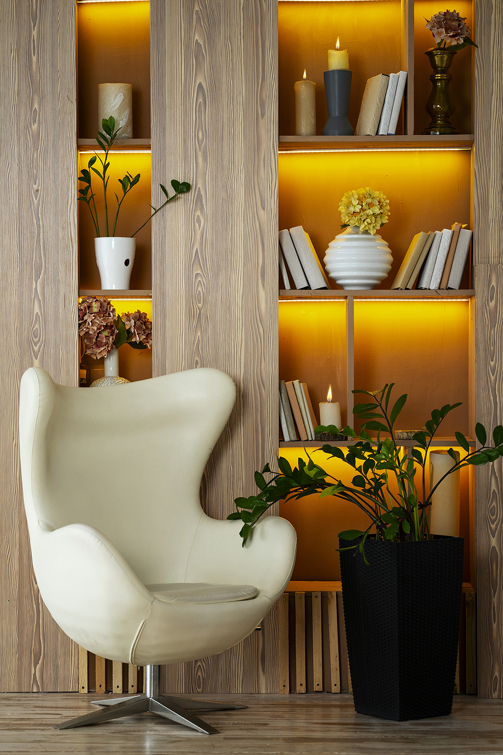 THIẾT KẾ NỘI THẤT 206 interior design with armchair potted plant